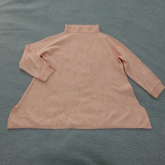 Cashmere Studio Sweater Womens Large Turtleneck Knit 3/4 Sleeve Pink Pullover - Picture 1 of 11